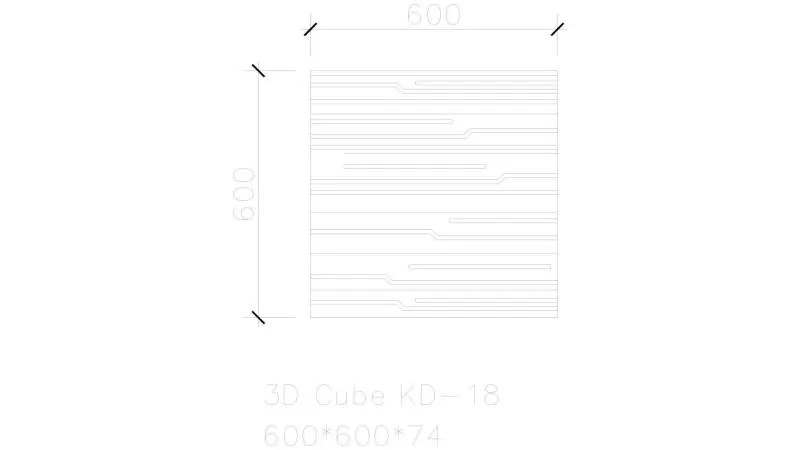 Inflected Lines 3D cube panel - الصورة 2