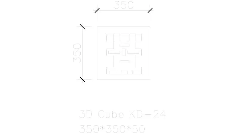 Double happiness 3D polyester fiber acoustic panel - الصورة 2