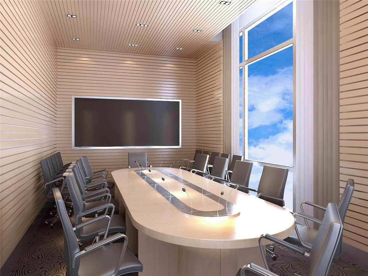 Fire Retardant Grooved Wooden Acoustic Panel - الصورة 7