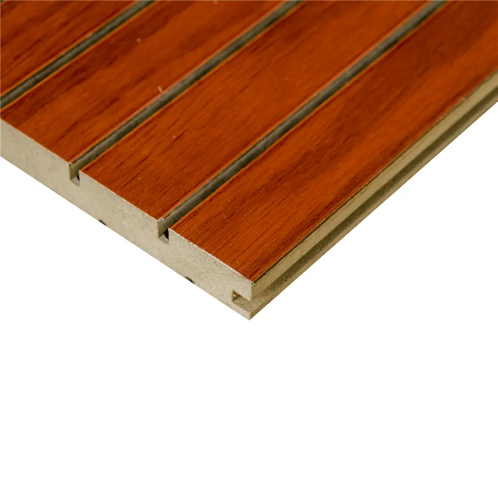 Fire Retardant Grooved Wooden Acoustic Panel - الصورة 2
