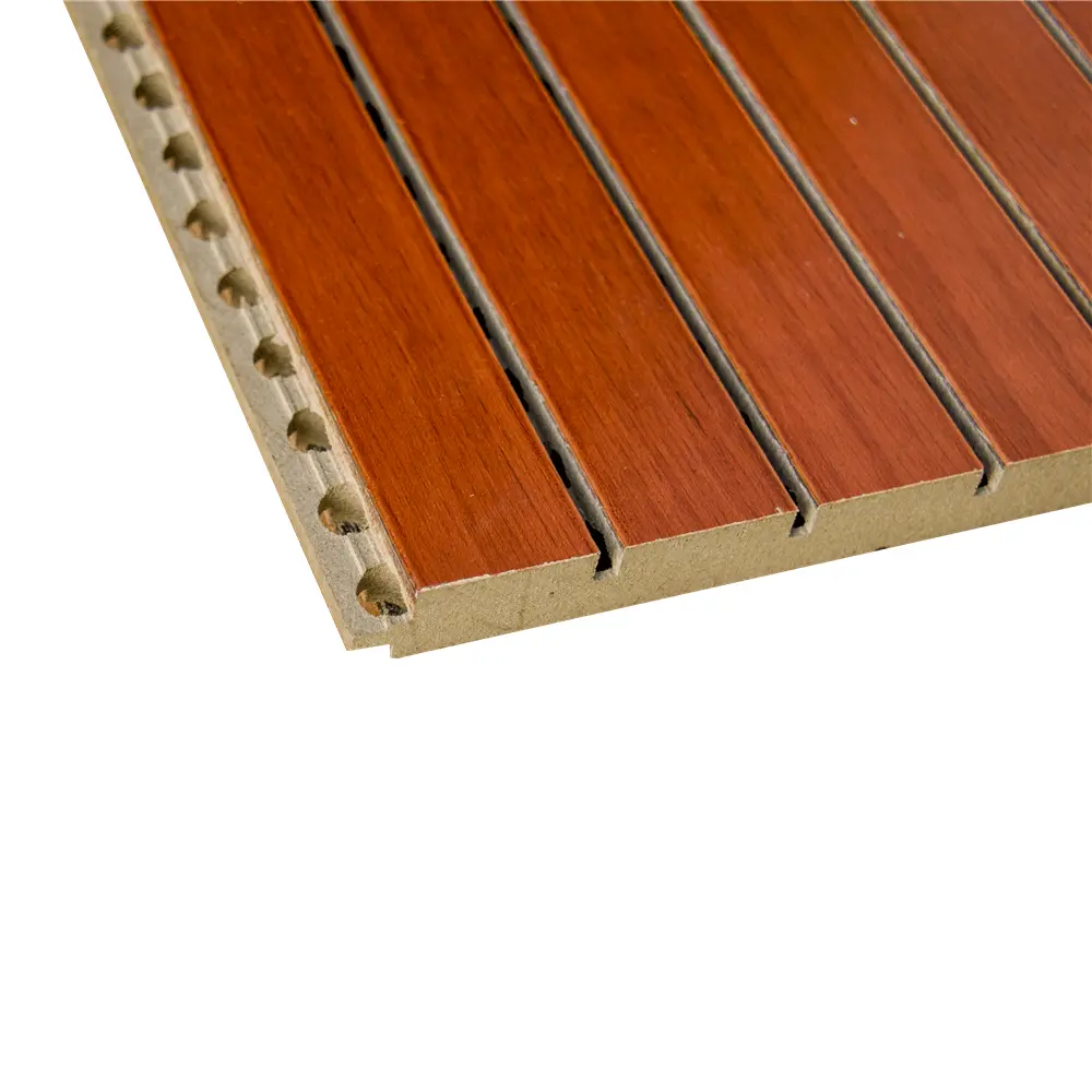 Fire Retardant Grooved Wooden Acoustic Panel - الصورة 3