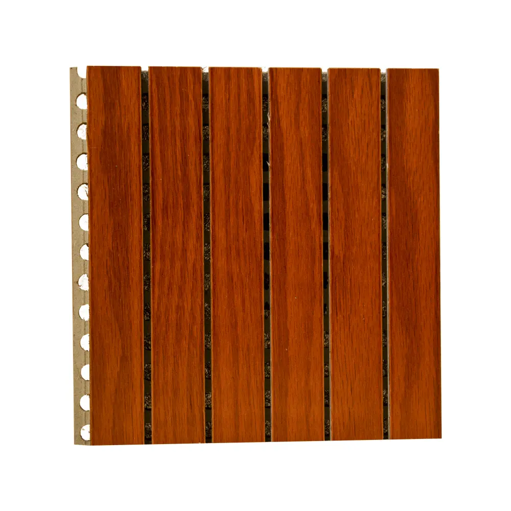 Fire Retardant Grooved Wooden Acoustic Panel - الصورة 4