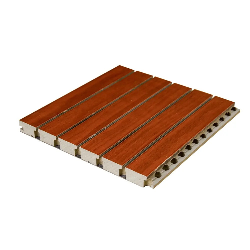 Fire Retardant Grooved Wooden Acoustic Panel - الصورة 5