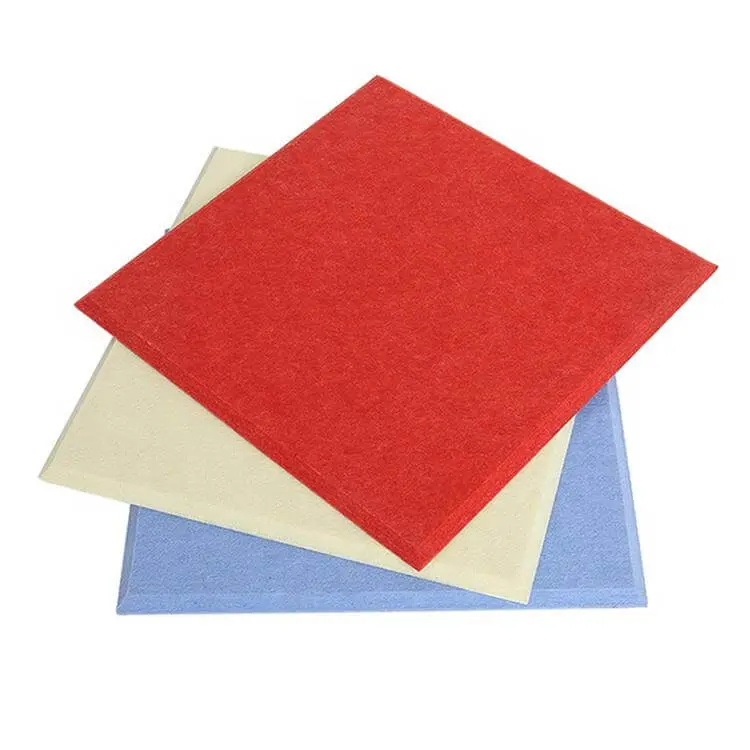 Green Environmental Sound Absorbing Polyester Fiber WaLL Acoustic Panel - الصورة 3